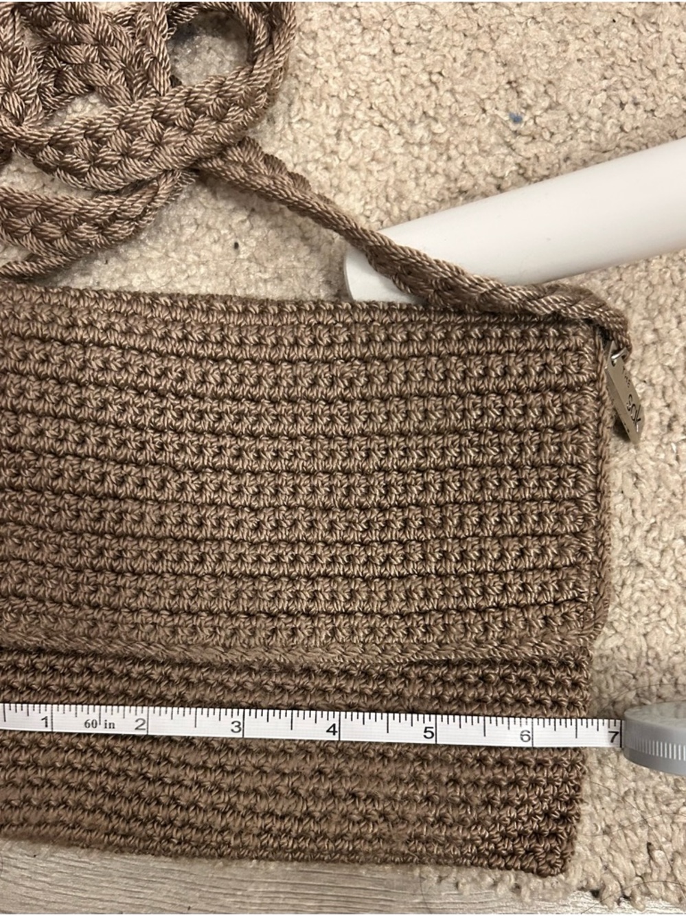 The Sak Small Brown Crochet Crossbody Bag - Picture 11 of 12